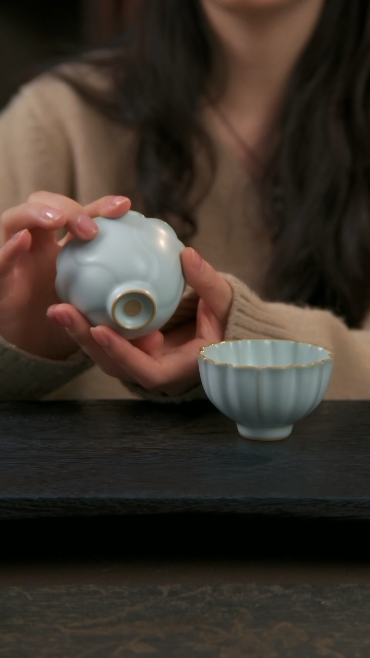 【闪购商品】杯晚晴+水云（开片不开片可选，默认开片）2