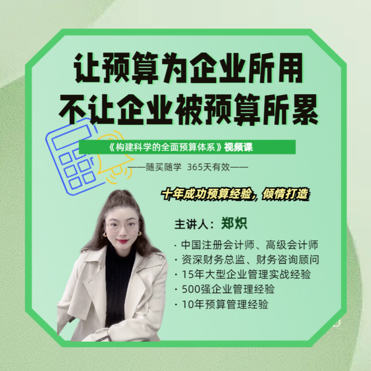 预算体系设计（视频课）（留意短信解锁课程）