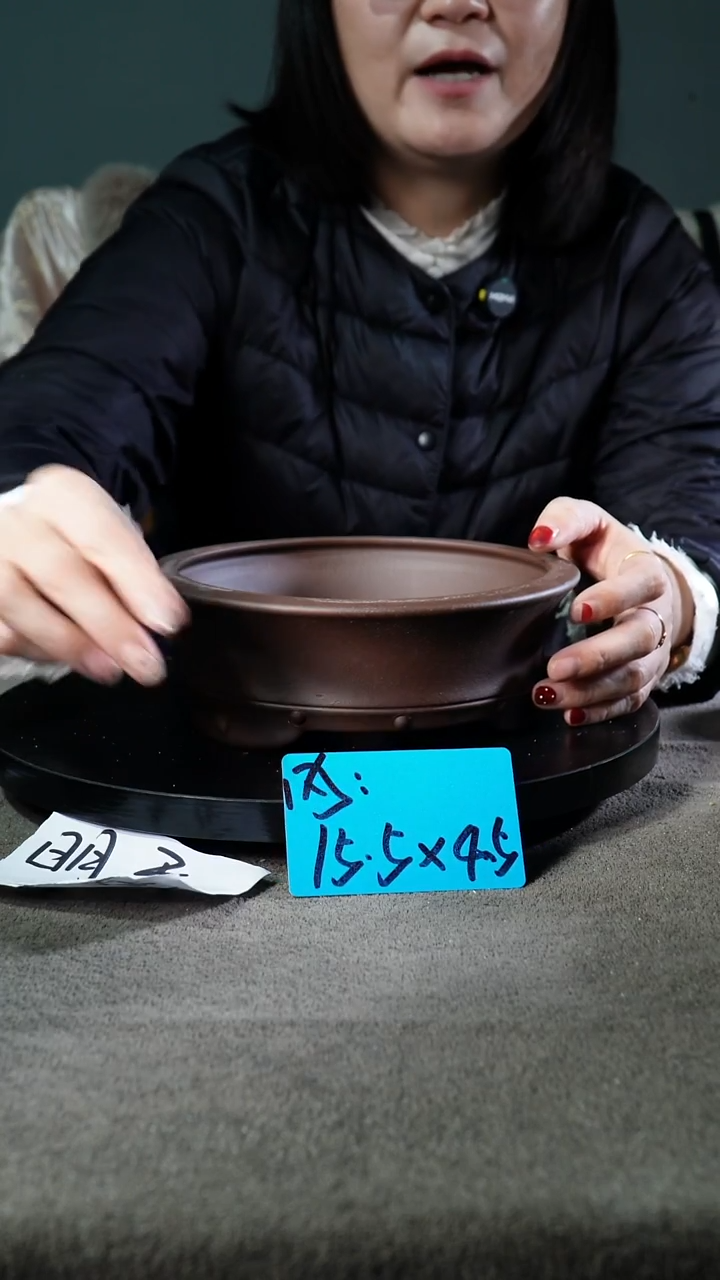 宜兴紫砂花盆小盆