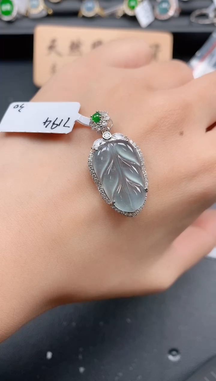 银S925镶嵌戒指翡翠111