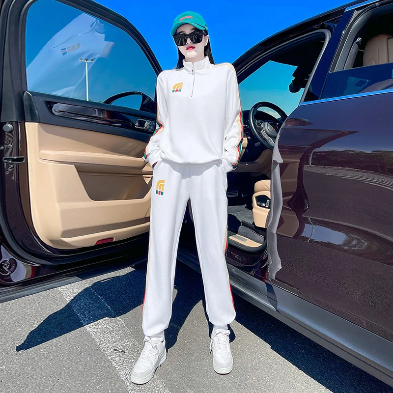 新款女装套装休闲时尚韩版长袖高端网红显瘦运动洋气两件套潮流