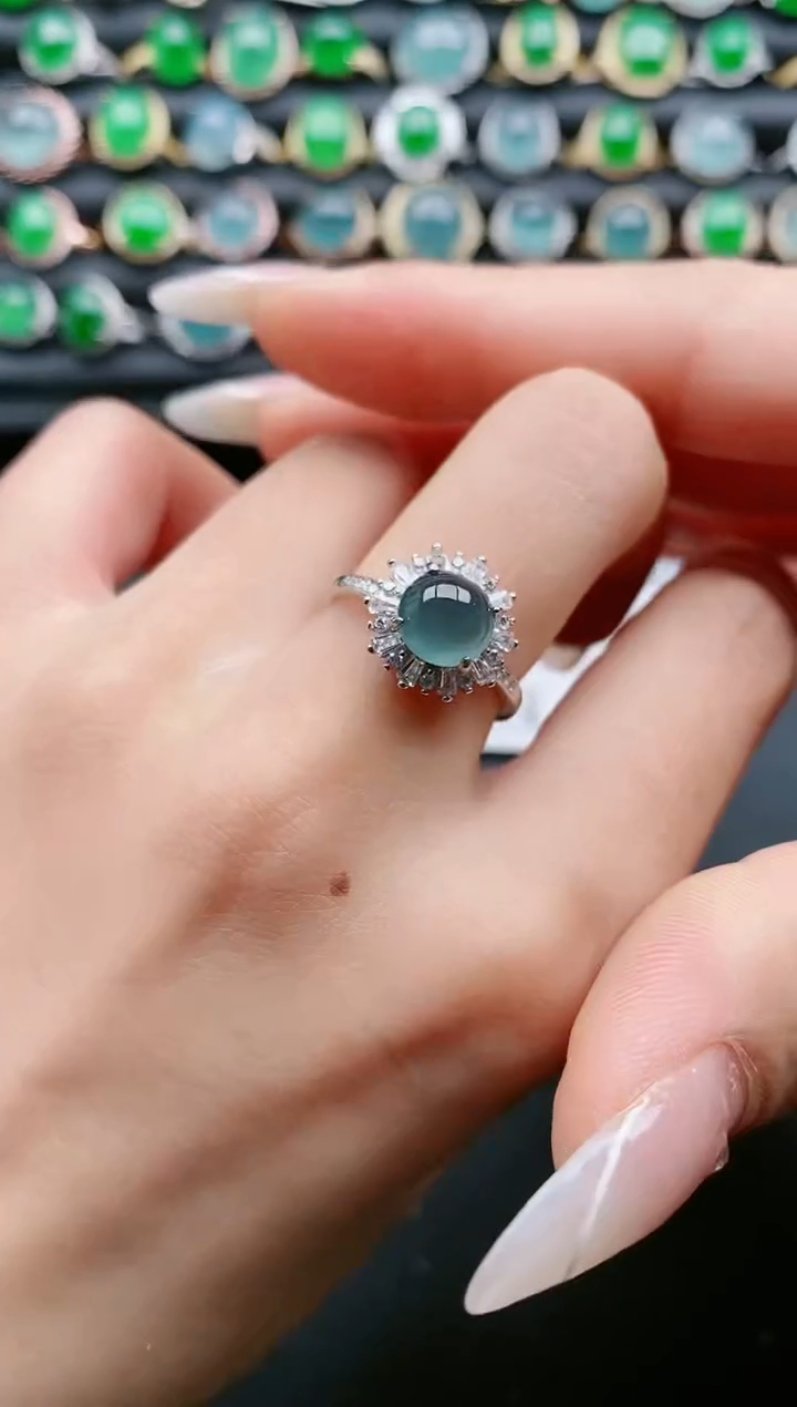 【闪购商品】翡翠戒指银S925镶嵌11111111111