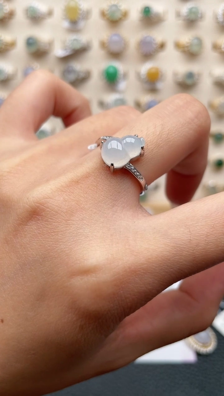 【闪购商品】翡翠银S925镶嵌戒指1111