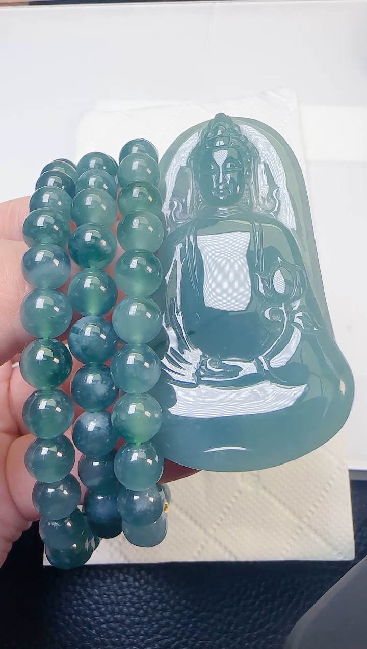 颈饰未镶嵌翡翠天然A货翡翠  多样性随机发其一