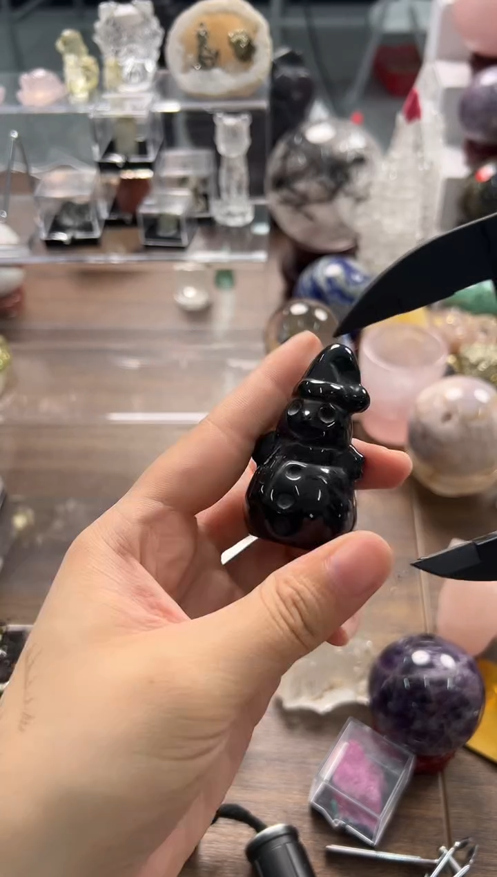 未镶嵌黑曜岩珠宝奇石M036 约5.8cm