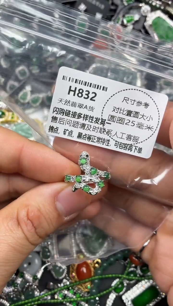 颈饰未镶嵌翡翠H832戒指