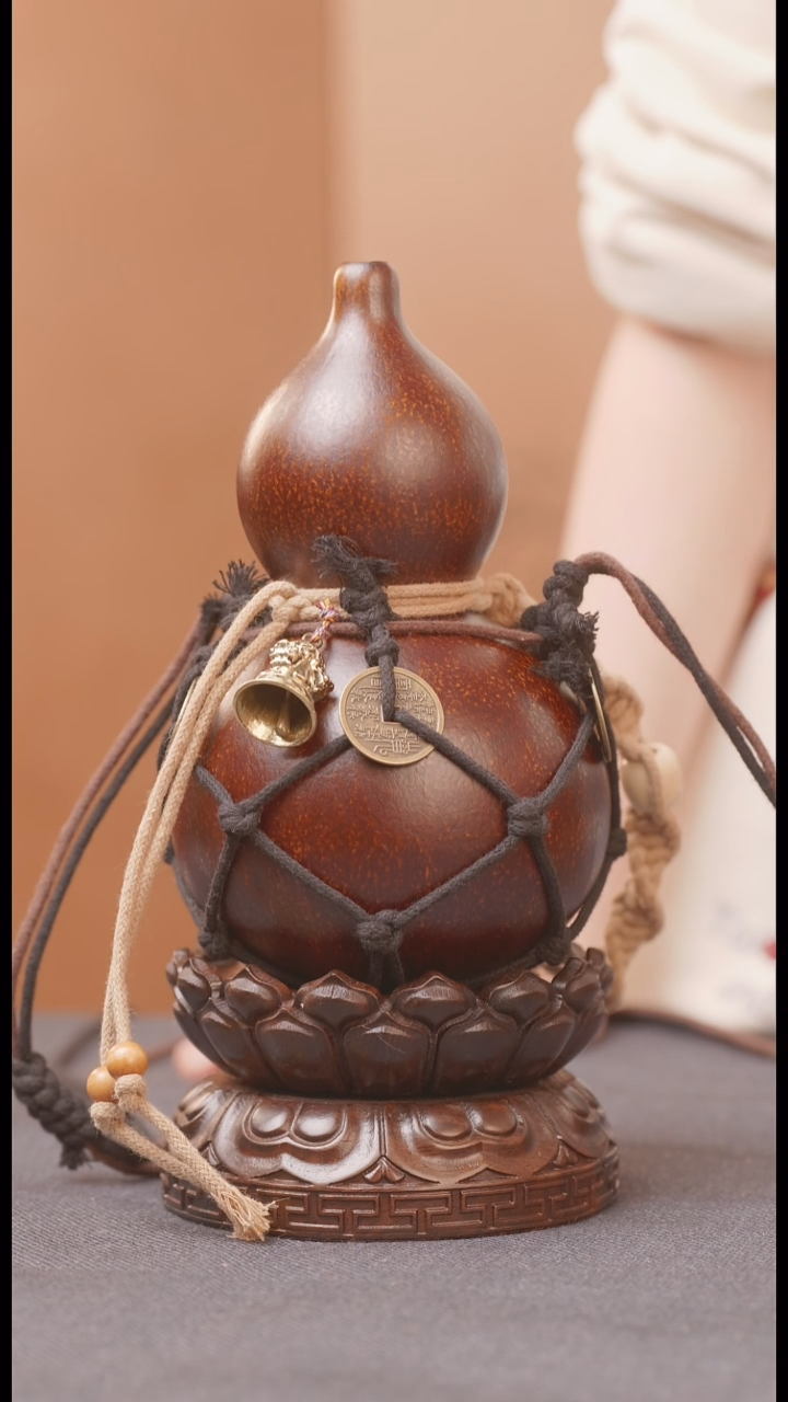 707号链接精品大漆葫芦现货现发[一物一拍]不包含莲花底座