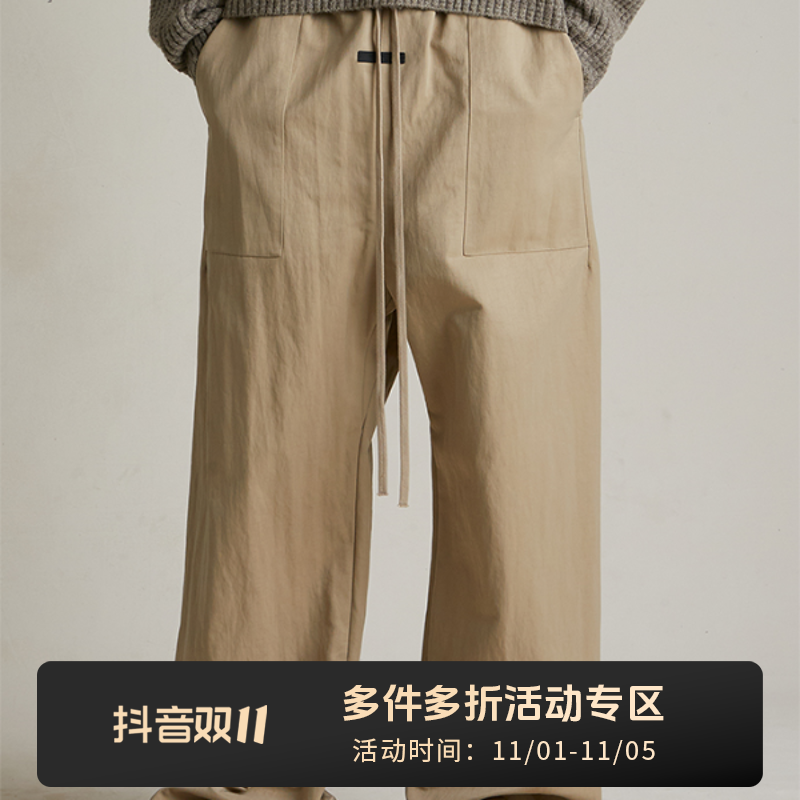 ESSENTIALS FEAR OF GOD美式宽松梭织长裤百搭直筒工装休闲裤