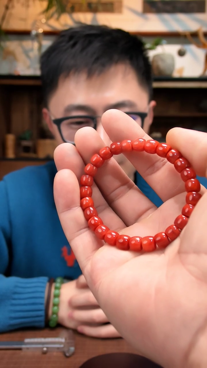 未镶嵌手串南红玛瑙南红老型手串DN8*+