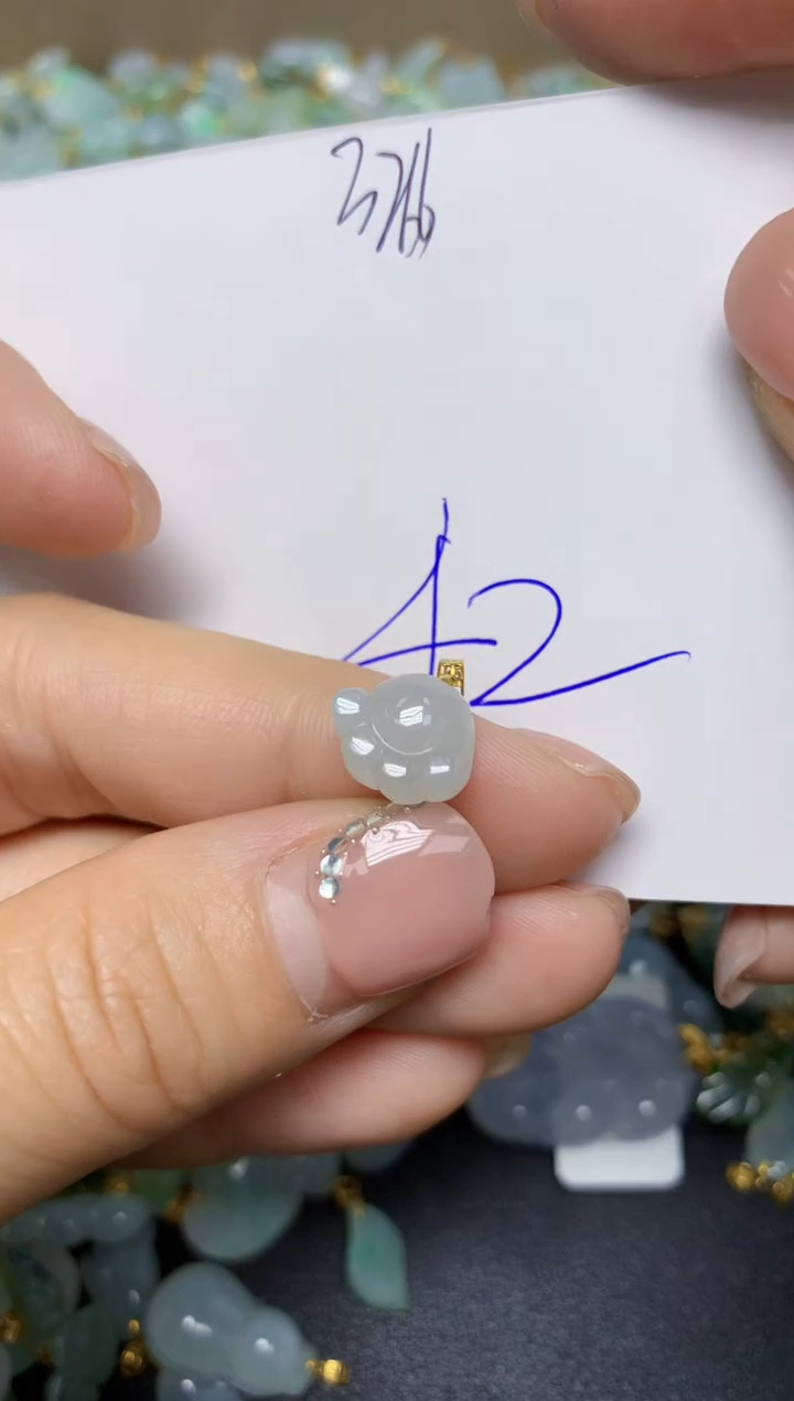 【闪购商品】翡翠挂件18K金镶嵌 天然翡翠A货