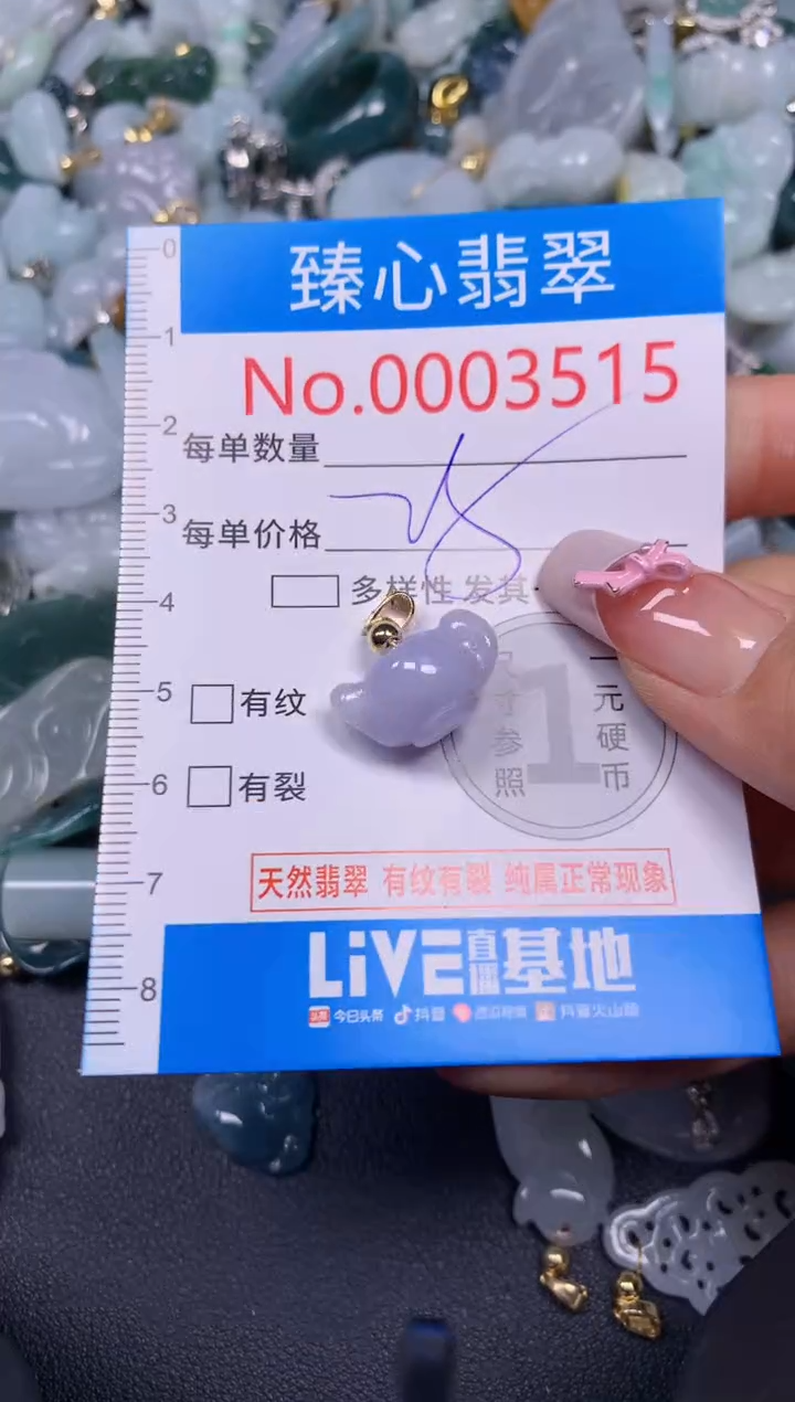 【闪购商品】翡翠颈饰未镶嵌含绳0003515