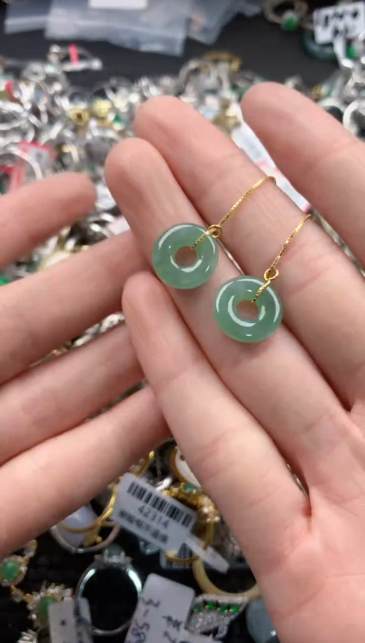 银S925镶嵌戒指翡翠222    7