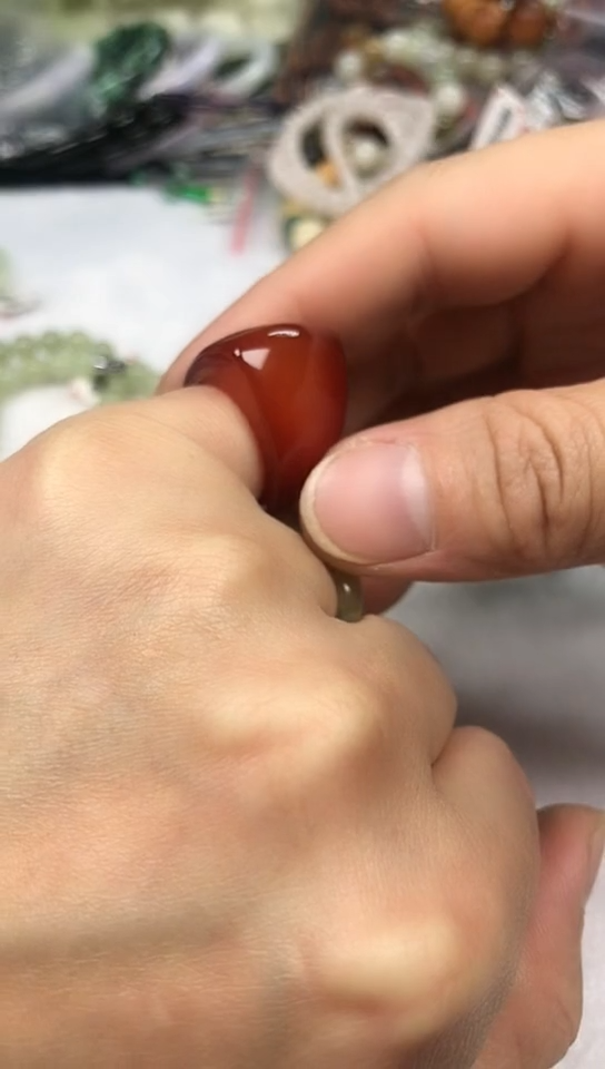 【闪购商品】玛瑙/玉髓戒指未镶嵌【16.4MM】