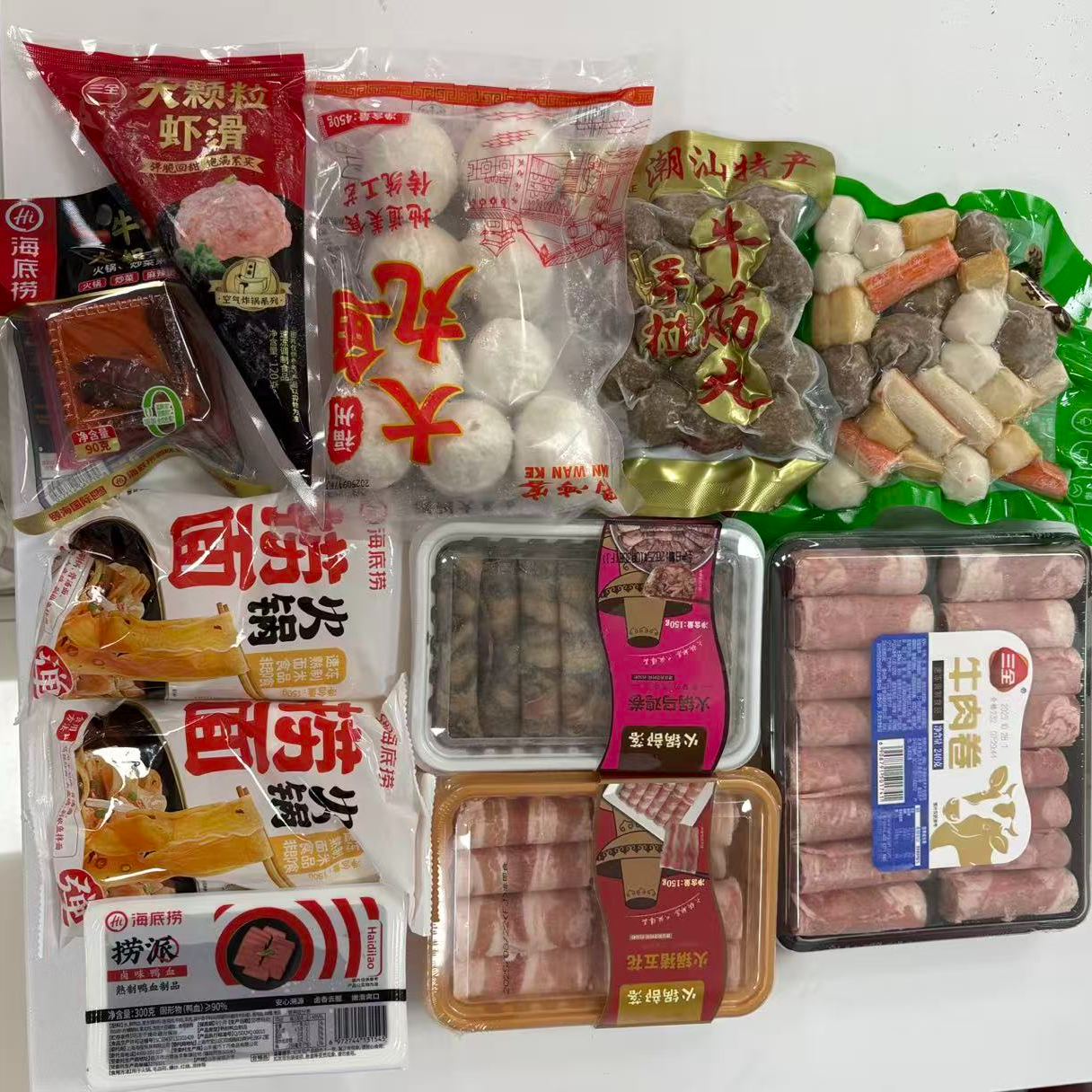 冬日火锅组合套餐到手11样