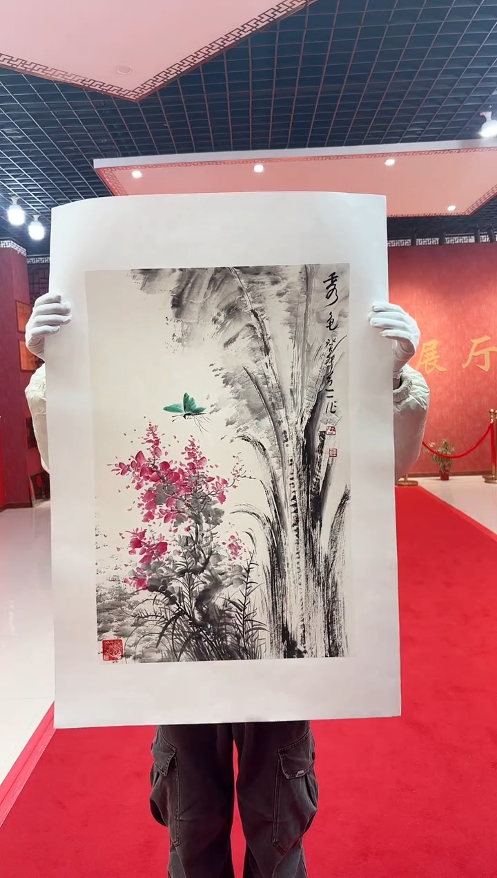 【闪购商品】国画国画道一老师亲笔绘画作品D12
