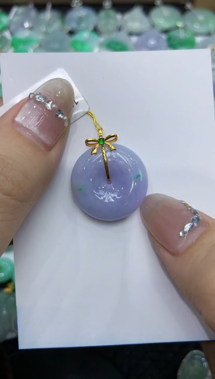 【闪购商品】翡翠颈饰18K金镶嵌222222222