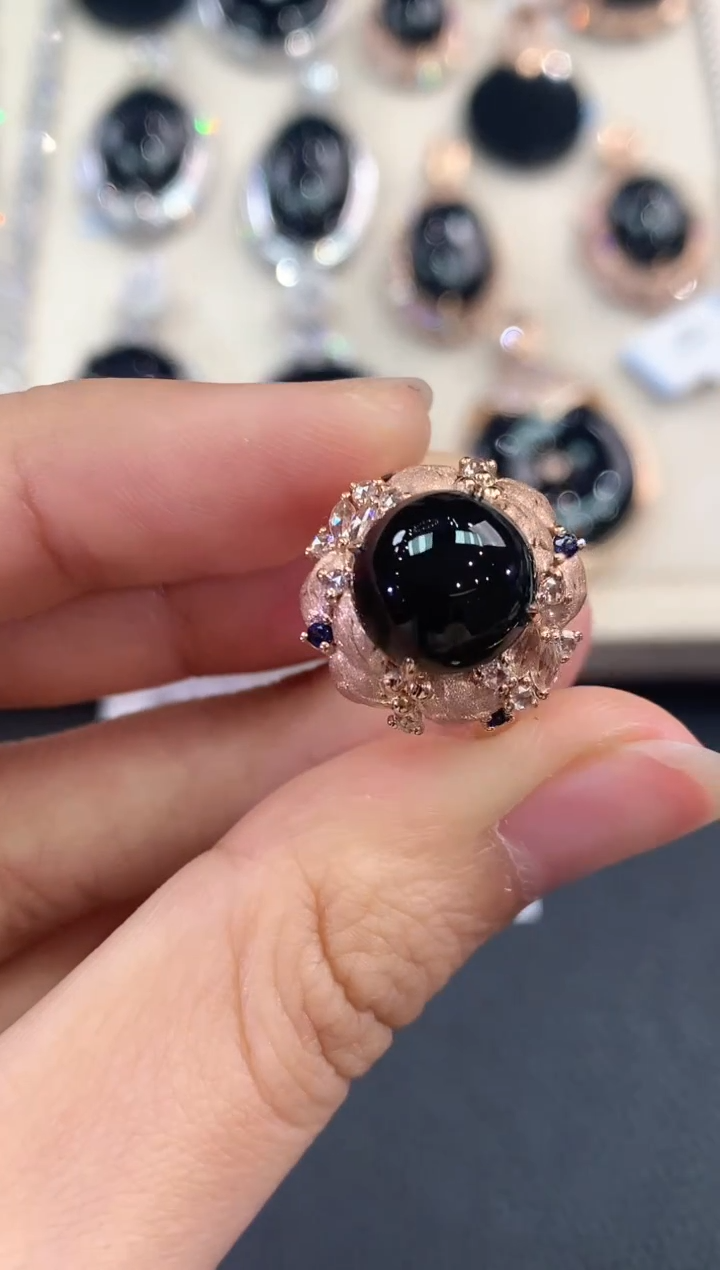 【闪购商品】翡翠戒指18K金镶嵌不退换 D59