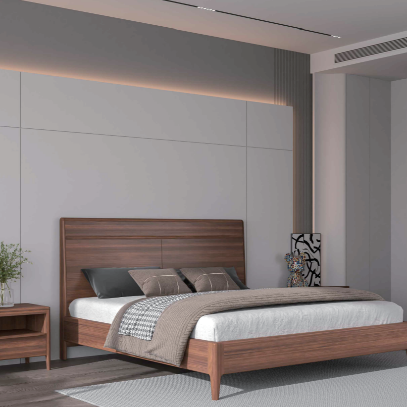 华日家居住福系列实木大床