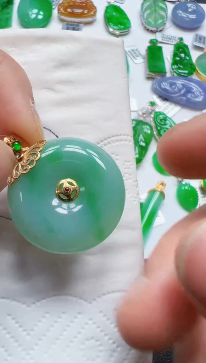 【闪购商品】定制翡翠18K金镶嵌999元