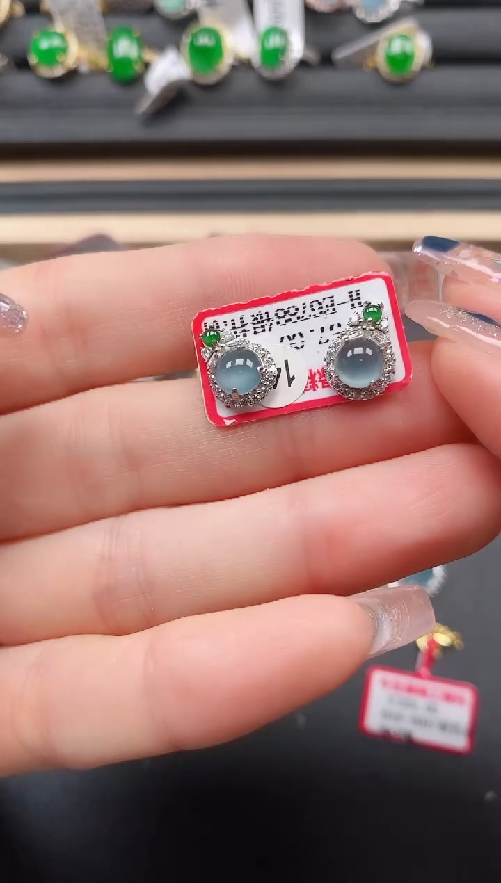 翡翠戒指银S925镶嵌11111