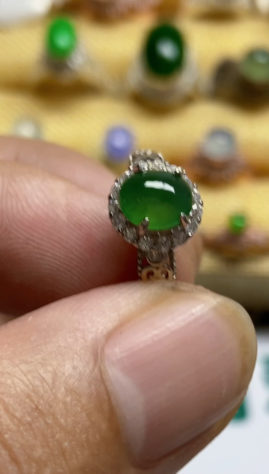 【闪购商品】翡翠戒指银S925镶嵌0000