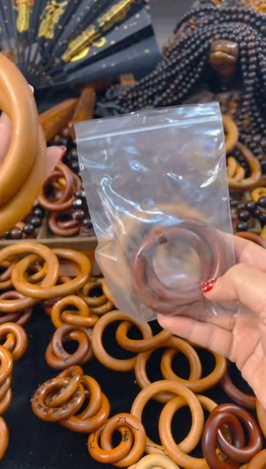 【闪购商品】枣木木雕乾坤圈40微瑕一物一拍