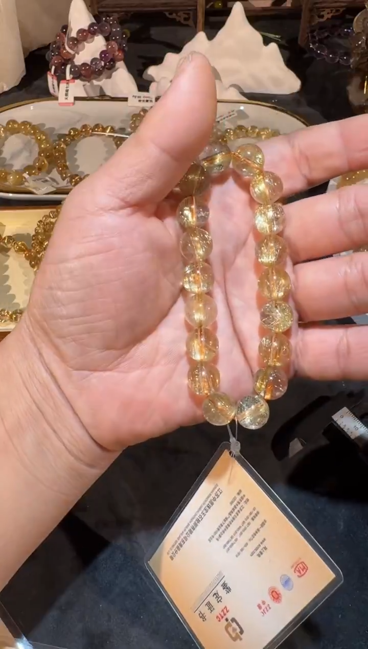 未镶嵌手串发晶SJ-820金发晶