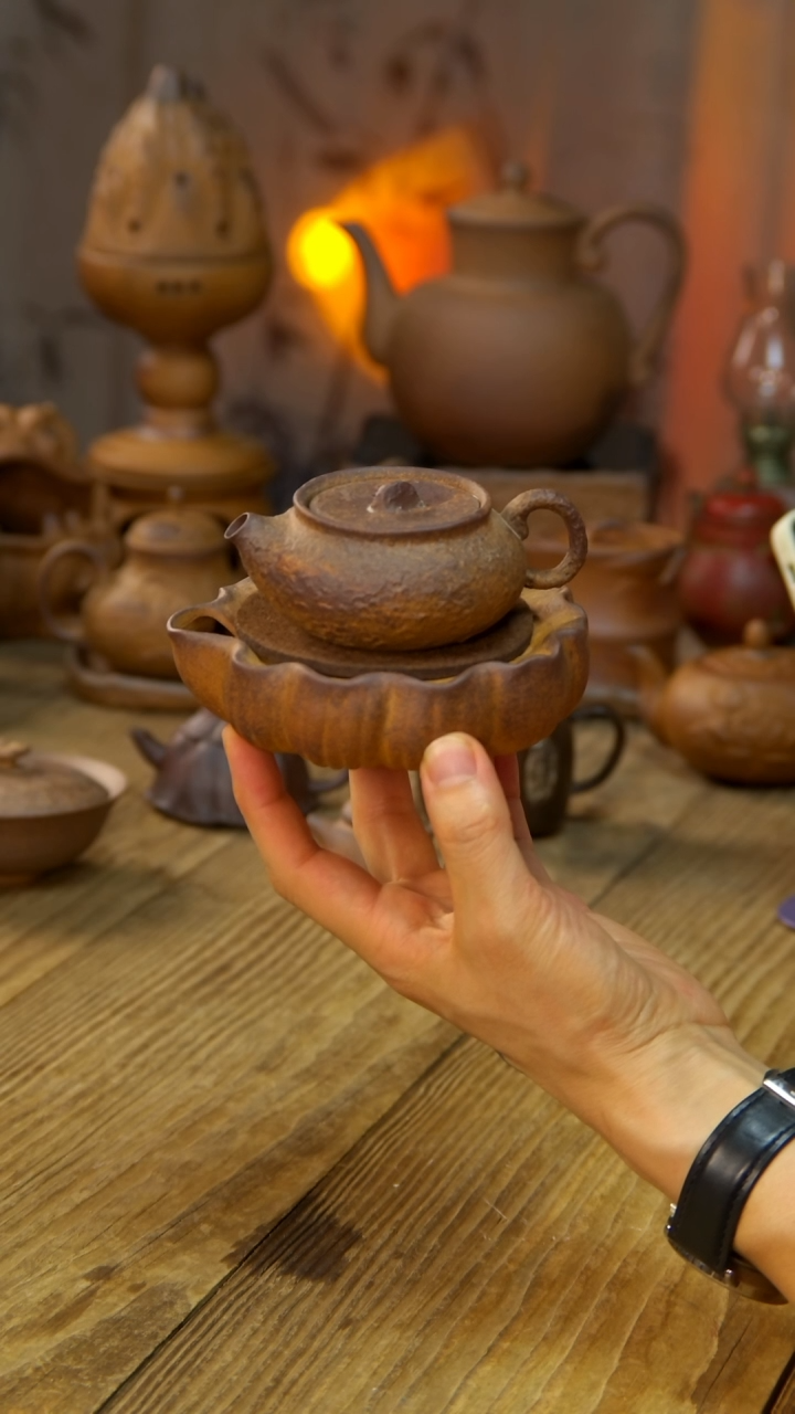 陶瓷扁扁壶三件套11111