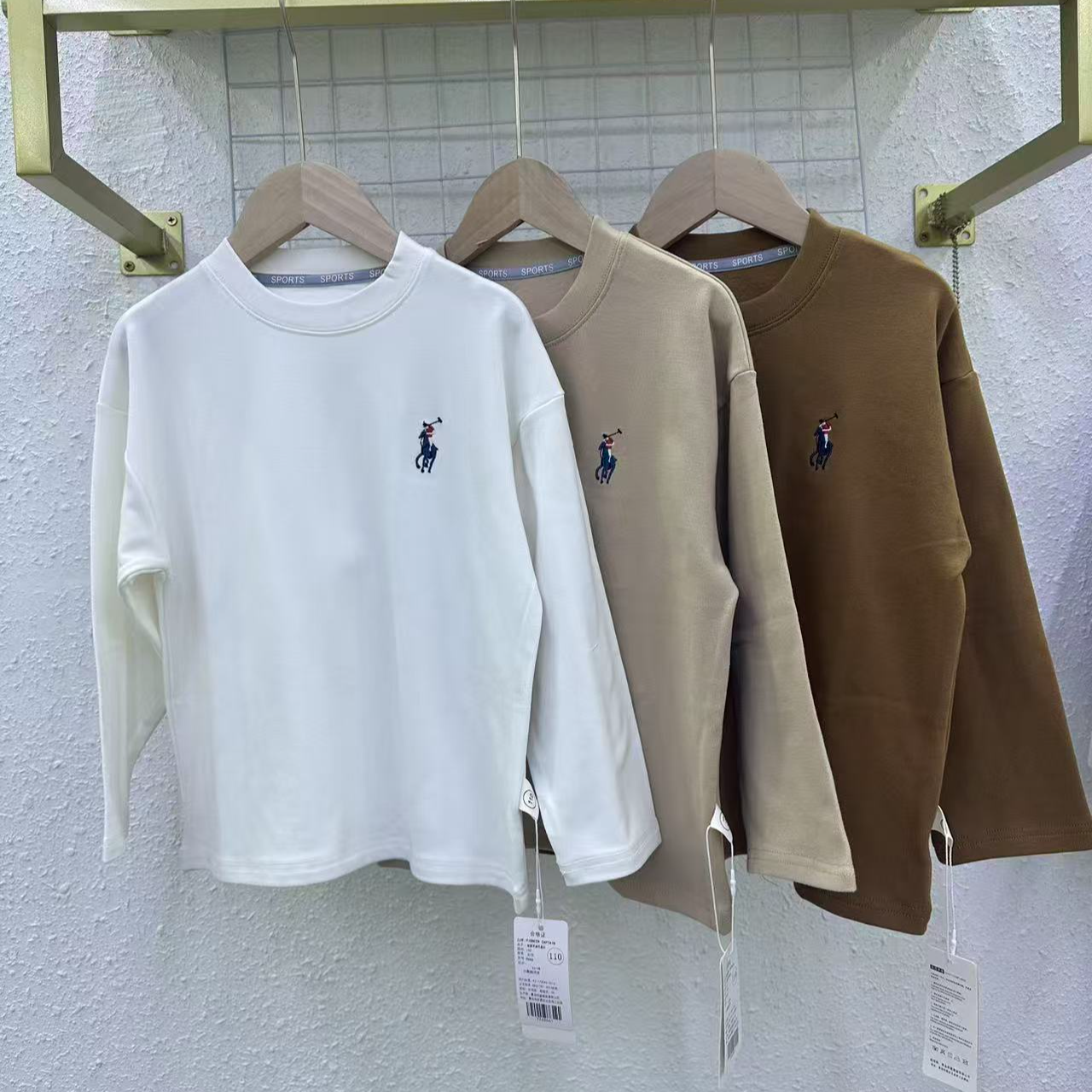 圆领百搭打底衫童装中国风韩版时尚刺绣