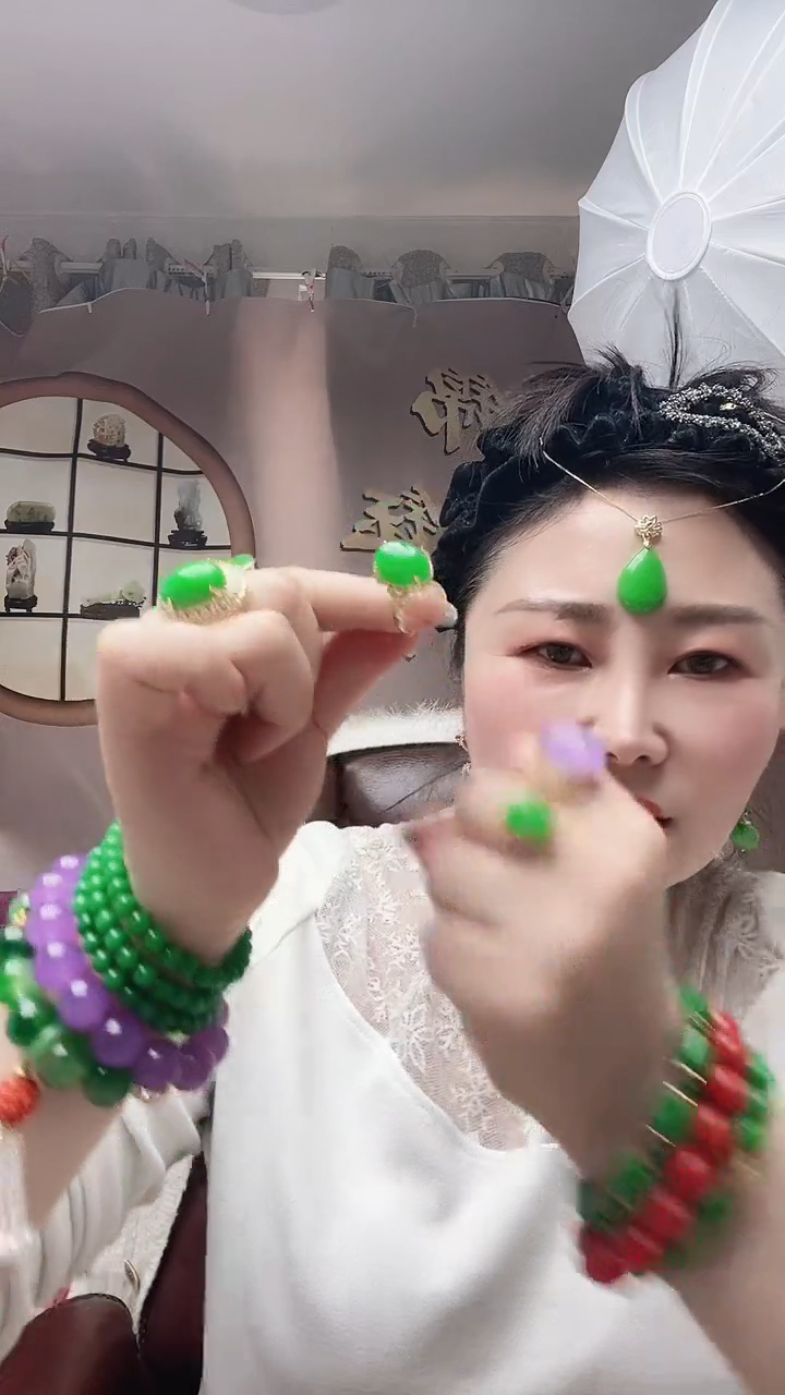 【闪购商品】翡翠戒指14K金镶嵌X72号