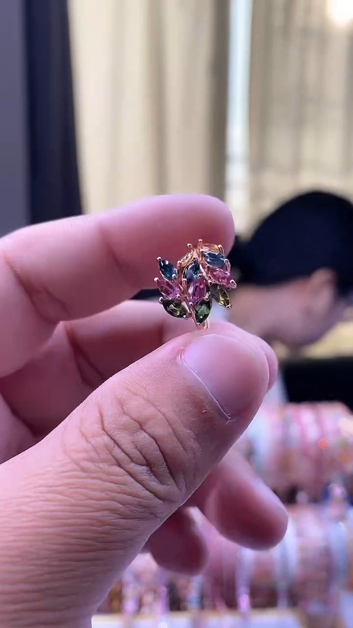 【闪购商品】碧玺戒指银S925镶嵌1616156611616
