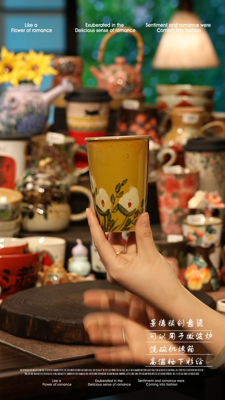 陶瓷景德镇高温釉下彩手工手绘款式