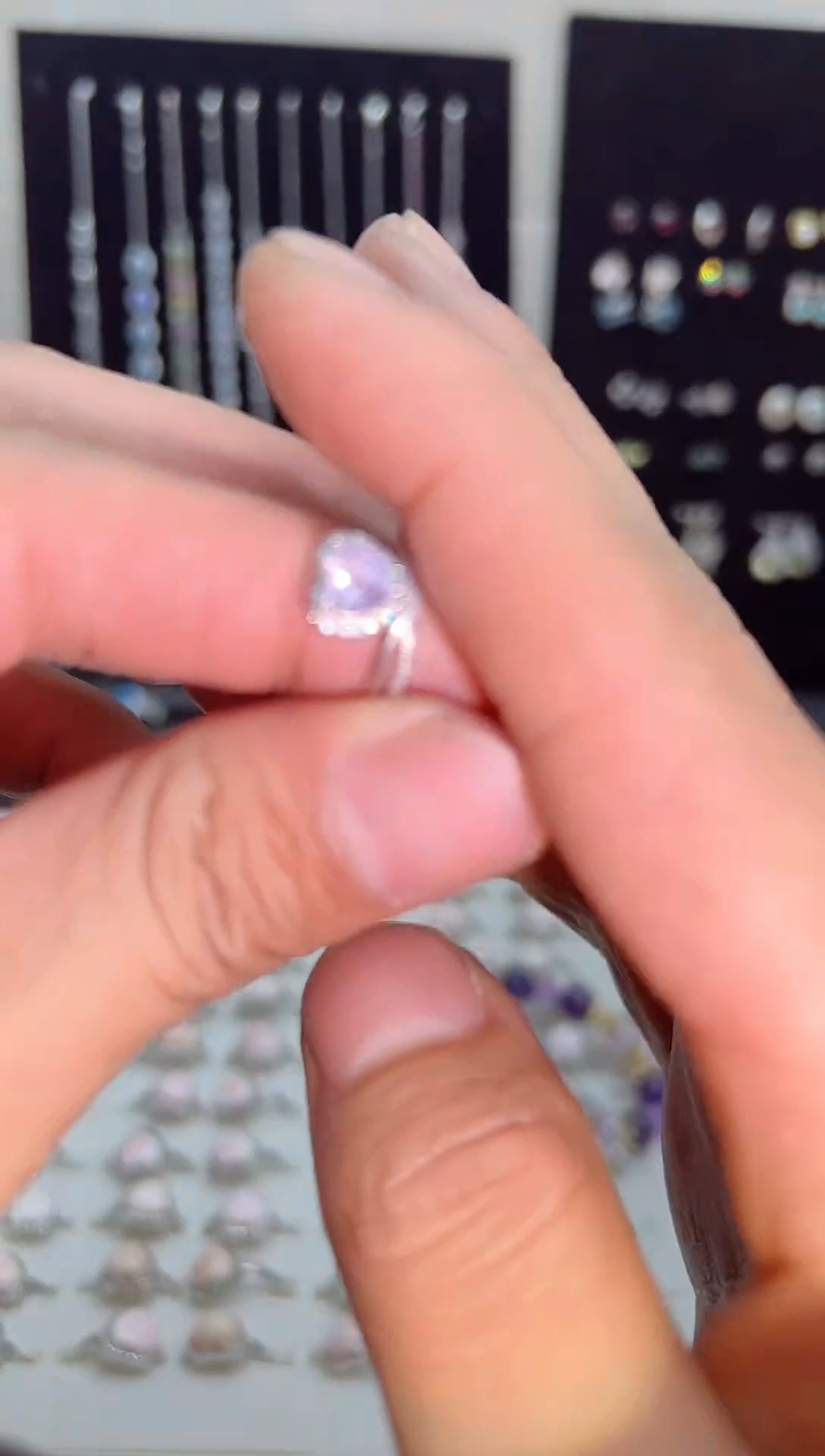 【闪购商品】水晶戒指银S925镶嵌0000