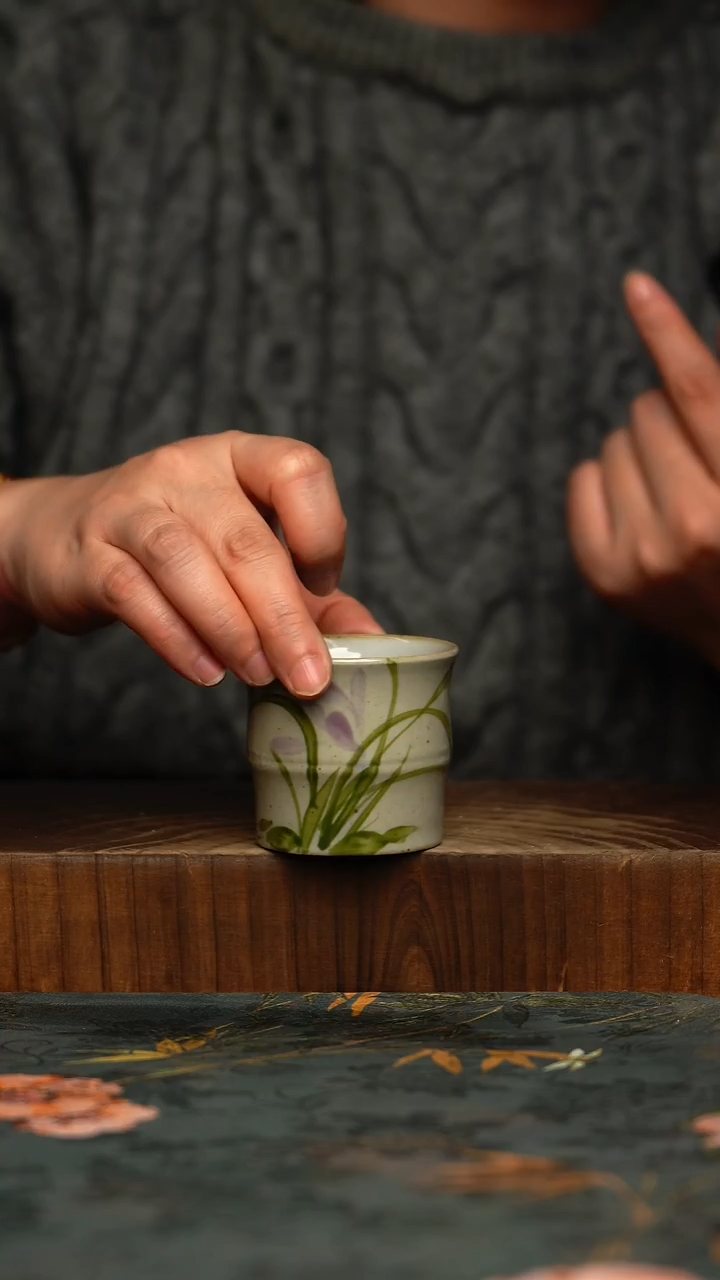 瓷片釉下彩手工手绘同款陶器