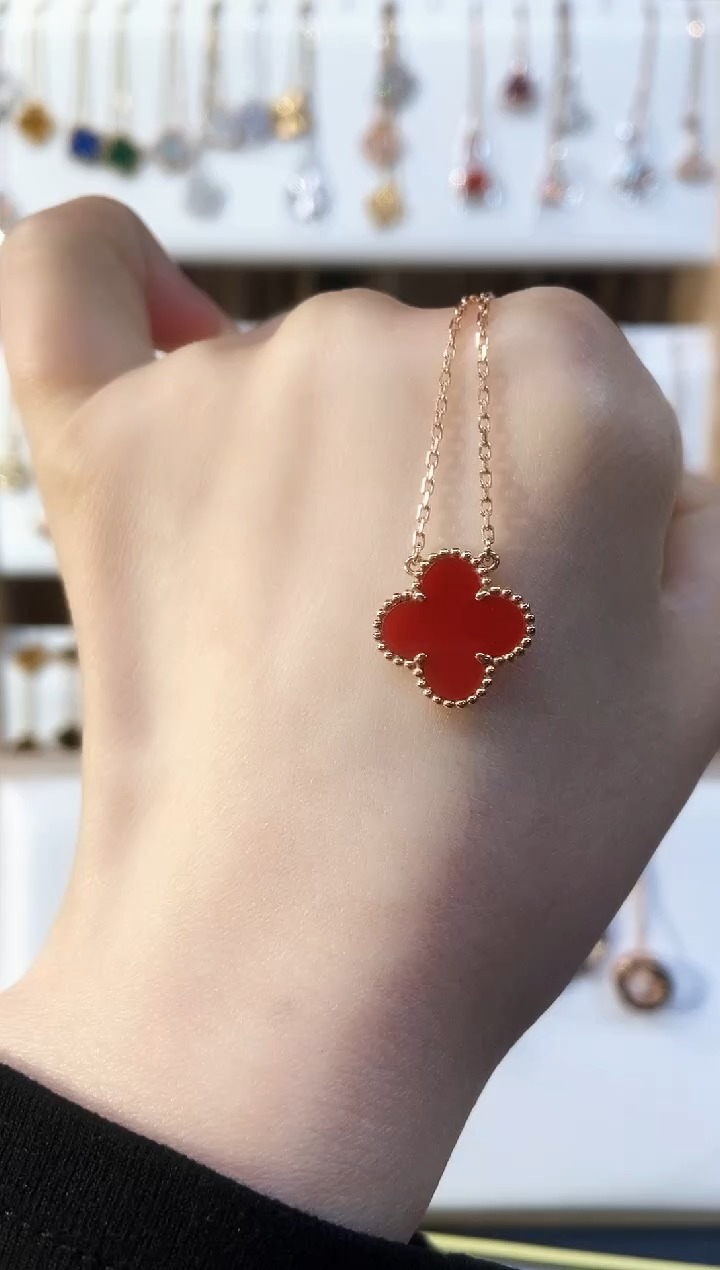 【闪购商品】玛瑙/玉髓套链18K金镶嵌玛瑙K玫