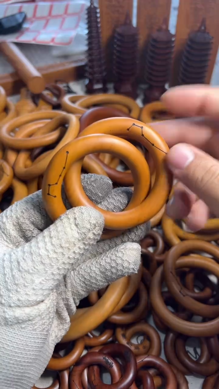 【闪购商品】枣木雷击枣木乾坤圈内径50一物一拍