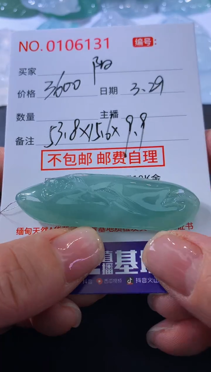 翡翠未镶嵌颈饰阳