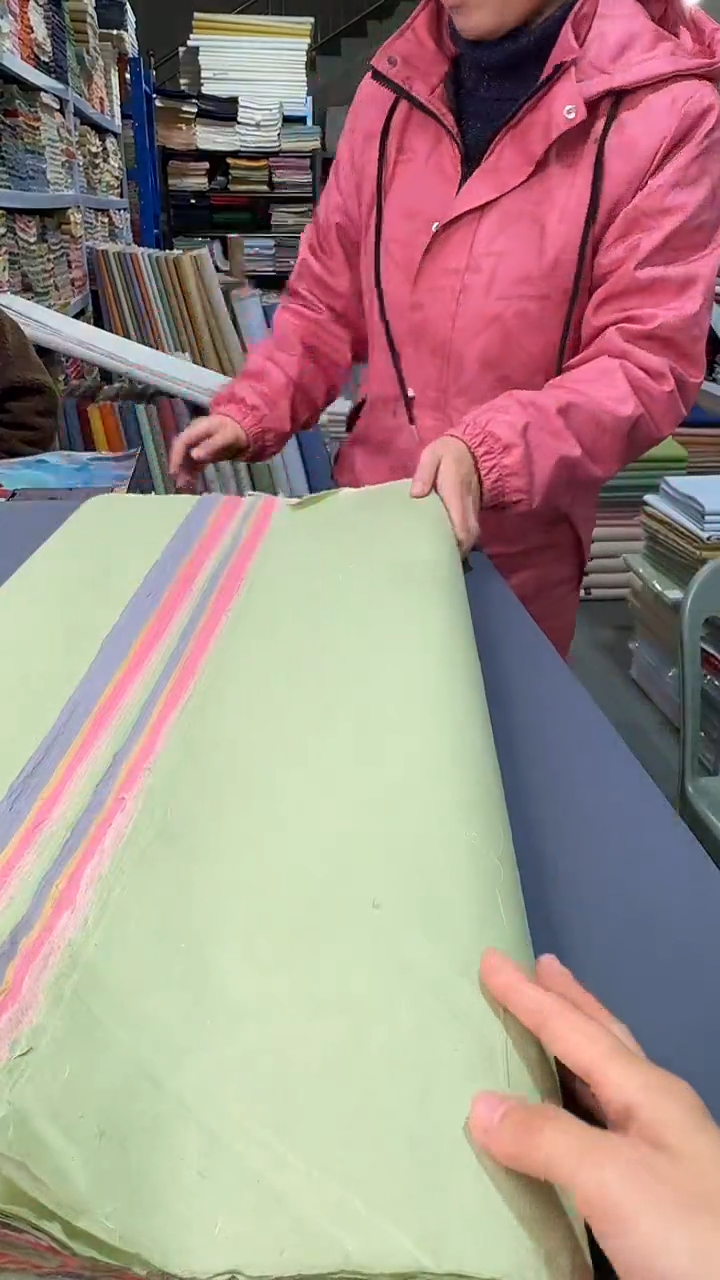 纯手工四尺整张五色50张植物香味楮皮笺