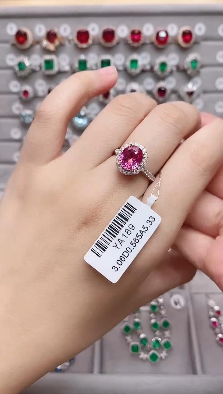 【闪购商品】尖晶石18K金戒指18K金镶嵌·