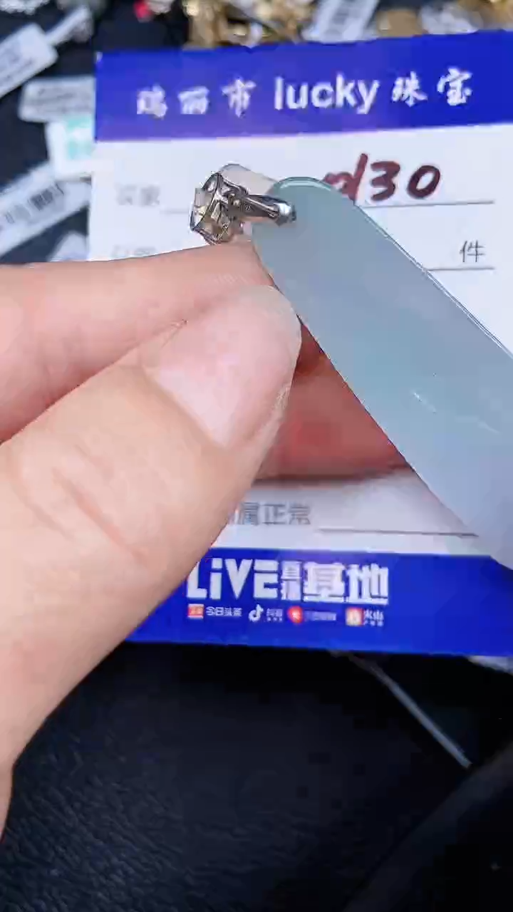 颈饰银S925镶嵌翡翠0130