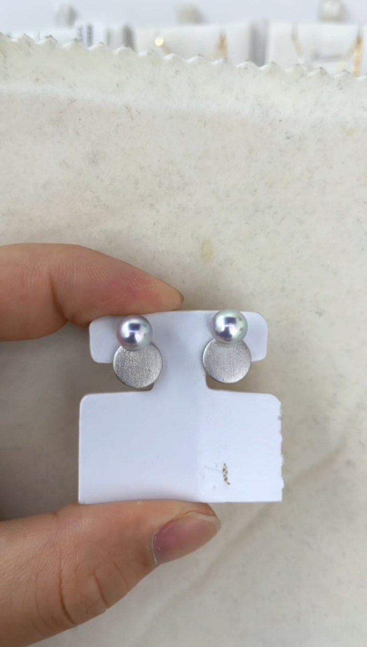 【闪购商品】海水珍珠耳饰银S925镶嵌耳钉