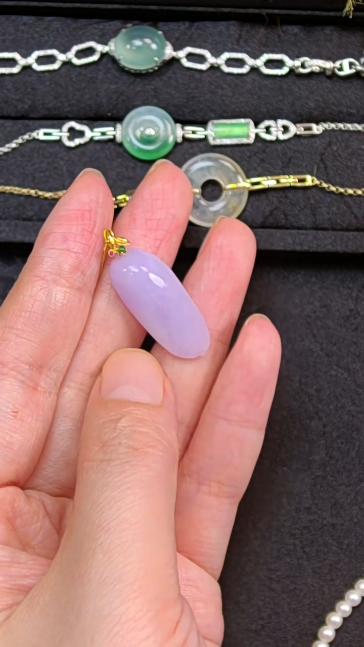 吊坠(不含链)未镶嵌翡翠2*天然缅甸翡翠吊坠