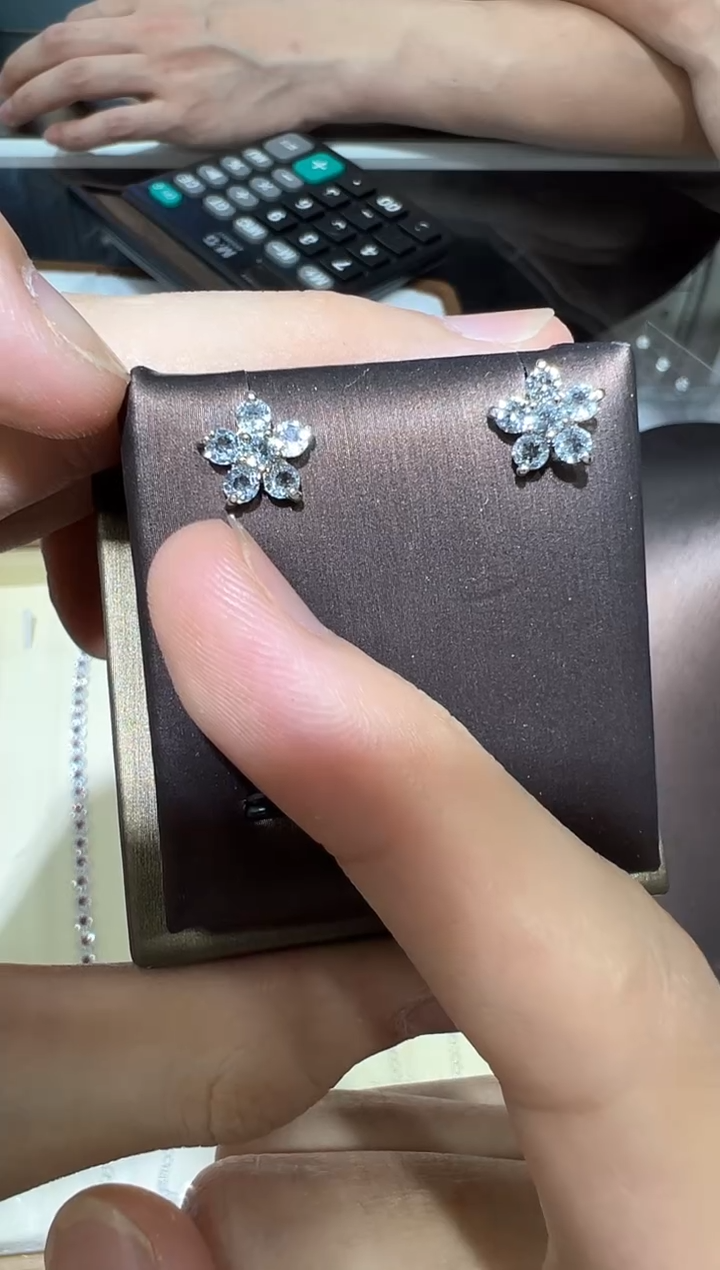 海蓝宝石耳坠银S925镶嵌W6055-多样性发一件