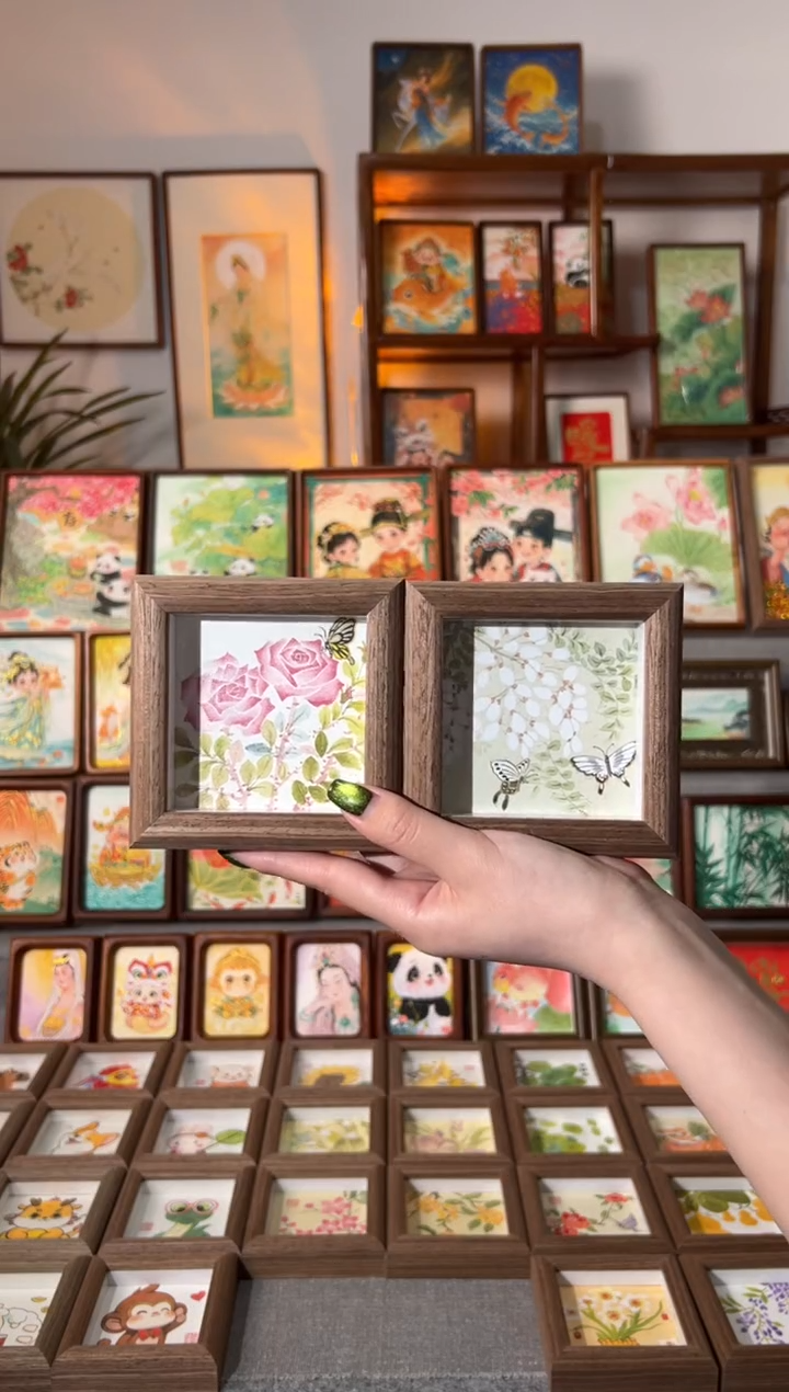 【闪购商品】国画小玫瑰 小槐花 手绘国画11