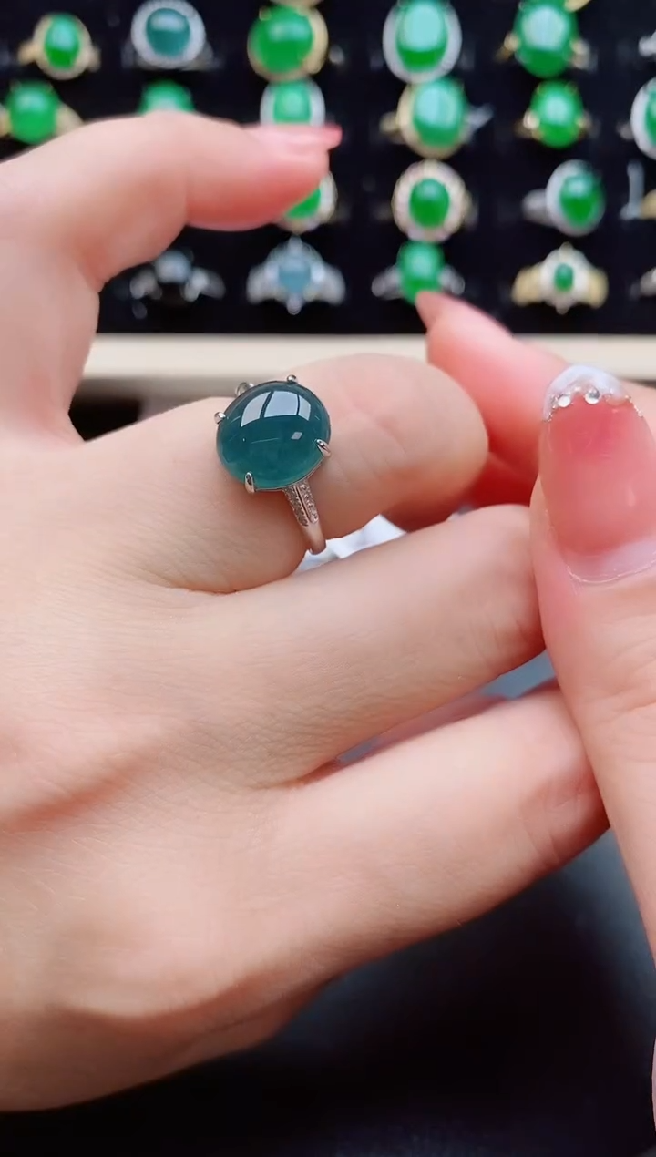 【闪购商品】翡翠戒指银S925镶嵌121212