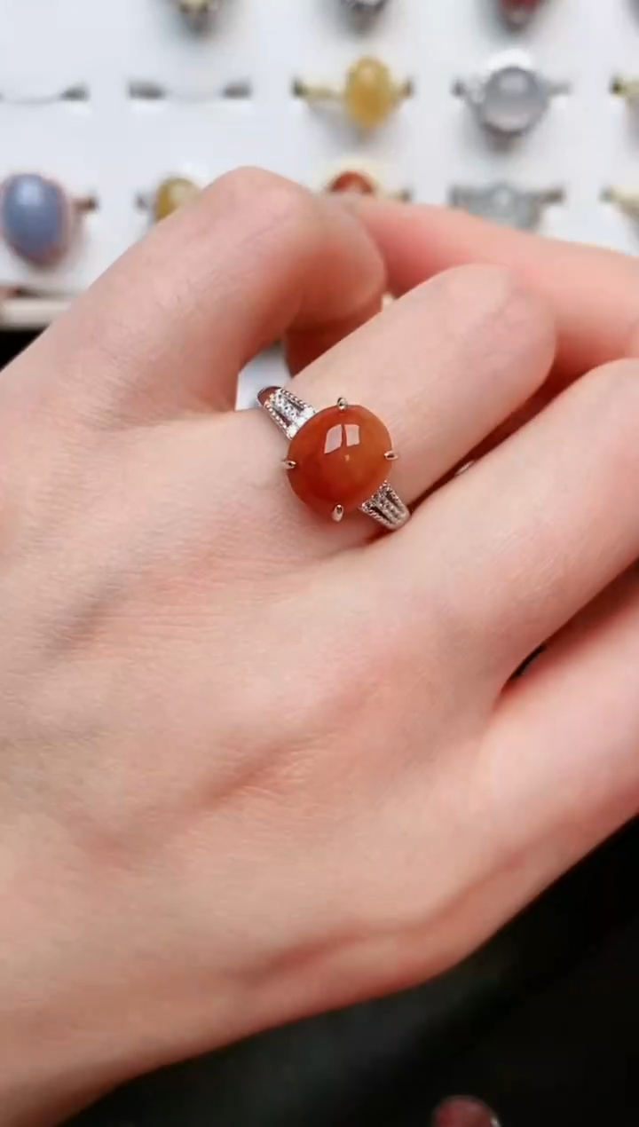 【闪购商品】翡翠戒指银S925镶嵌....