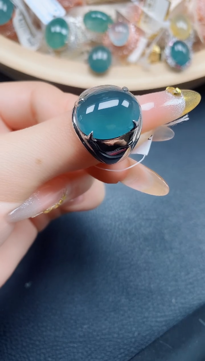 【闪购商品】翡翠戒指银S925镶嵌翡翠