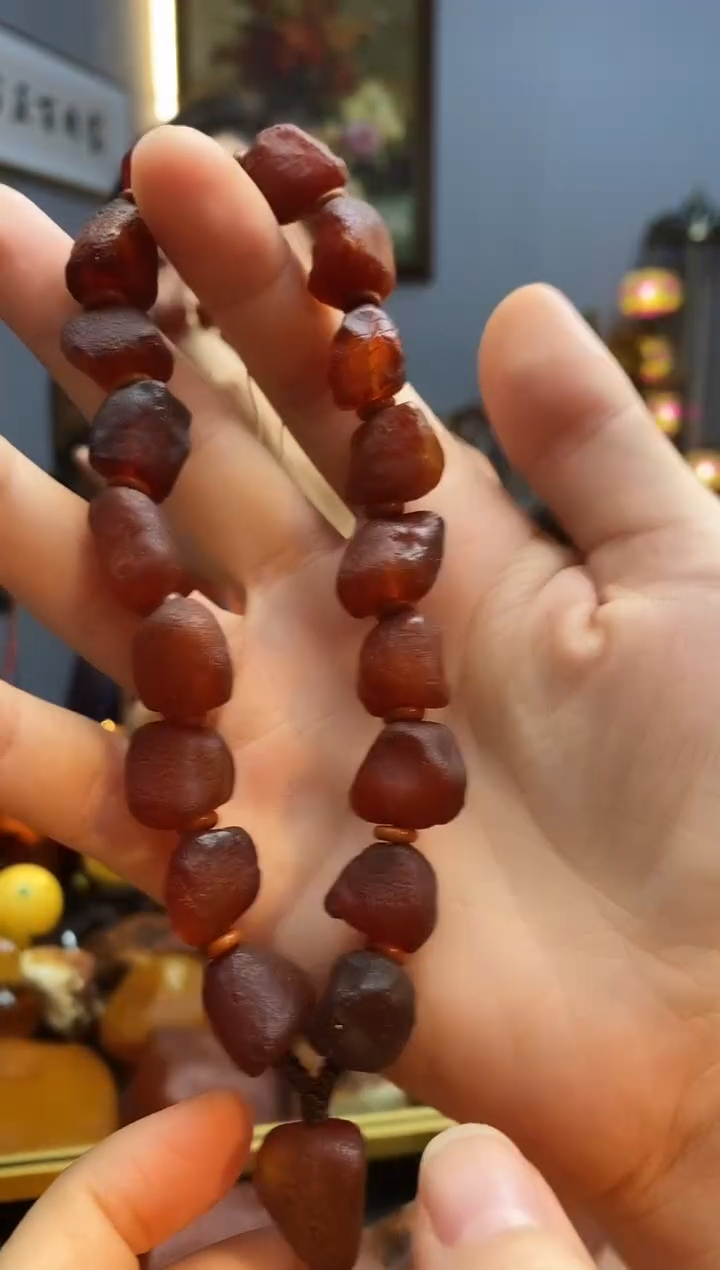 手链琥珀未镶嵌手持
