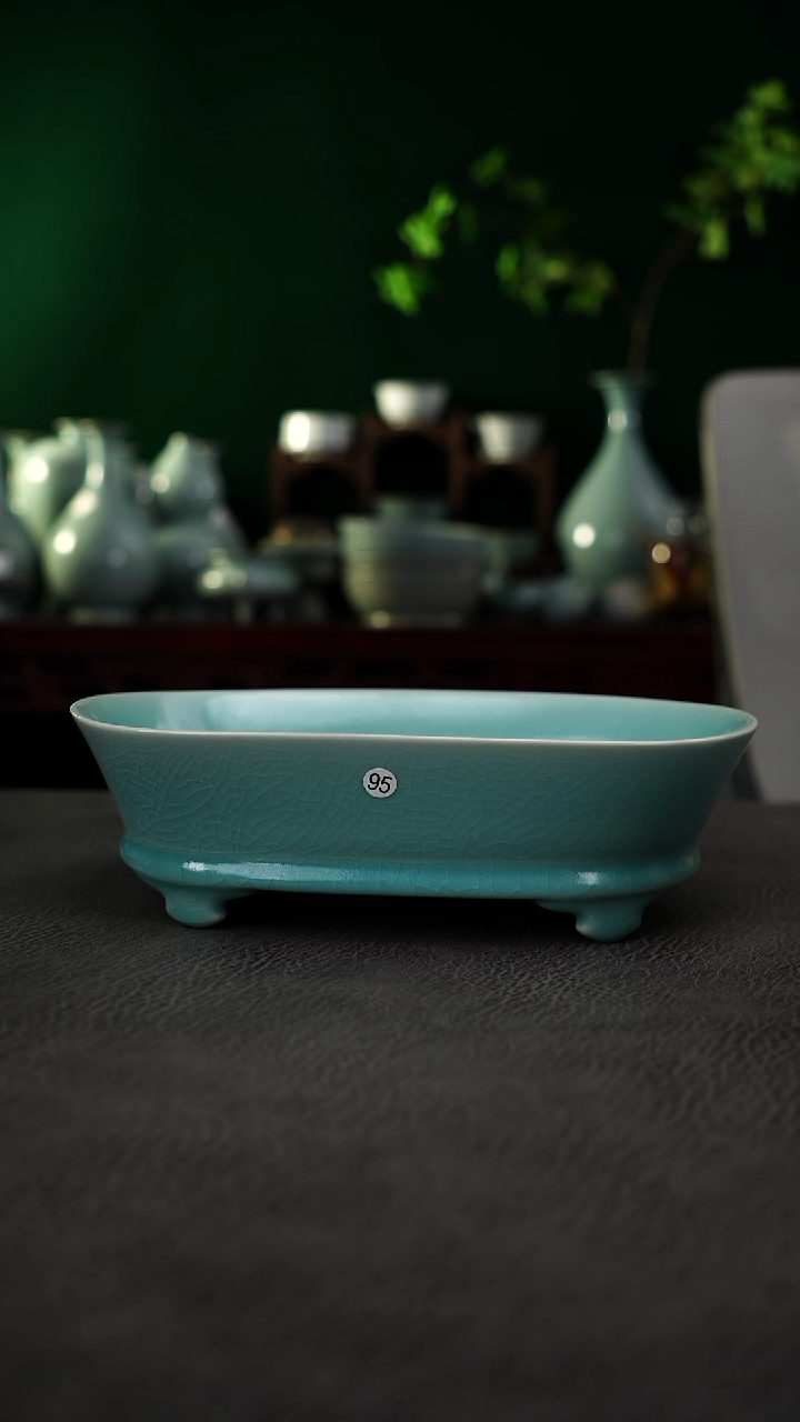 瓷片仿古件95号水仙盆-二