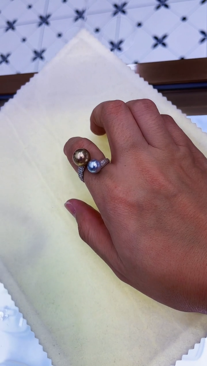 【闪购商品】海水珍珠戒指银S925镶嵌戒指